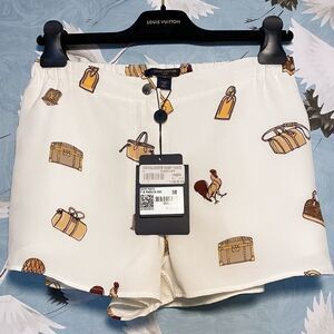RARE Louis Vuitton White Silky Shorts Year of Rooster + Handbags NWT FR38